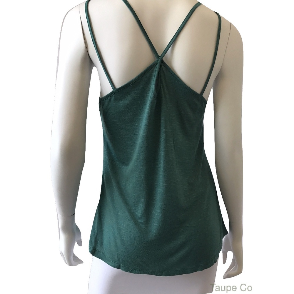 Tresics Strappy Lightweight Emerald Green Tank - Picture 6 of 7